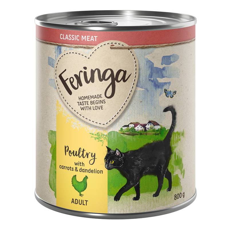 20 + 4 gratis! Feringa Classic Meat Menü 24 x 800 g - Geflügel von Feringa