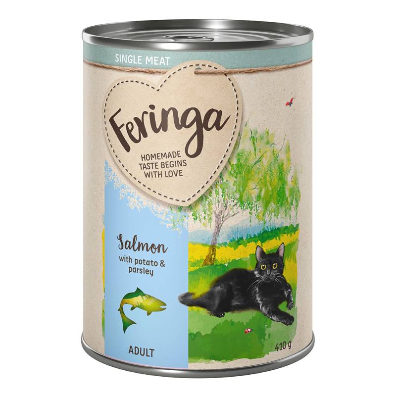5 + 1 gratis! Feringa Single Meat Menü 6 x 410 g - Lachs mit Kartoffel & Petersilie von Feringa