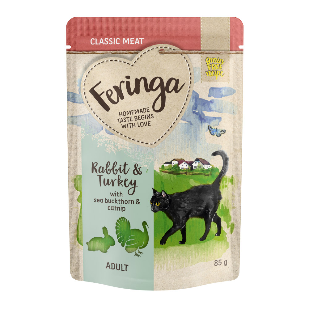 Feringa Classic Meat Menü Pouch 12 x 85 g - Kaninchen & Truthahn mit Sanddorn Feringa Classic Meat Menü Pouch 12 x 85 g - Kaninchen & Truthahn mit Sanddorn von Feringa