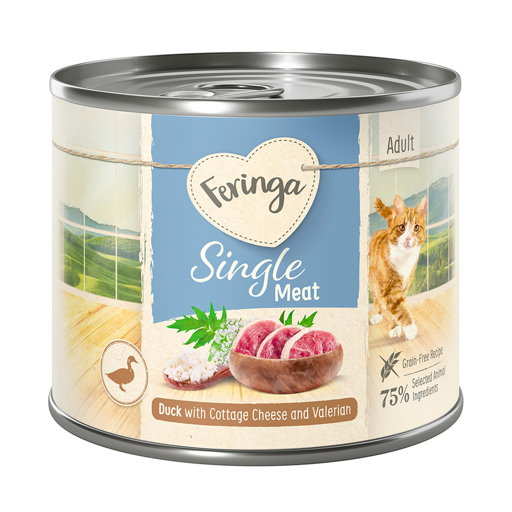 Feringa Single Meat Menü 12 x 200 g - Ente mit Hüttenkäse & Baldrian von Feringa