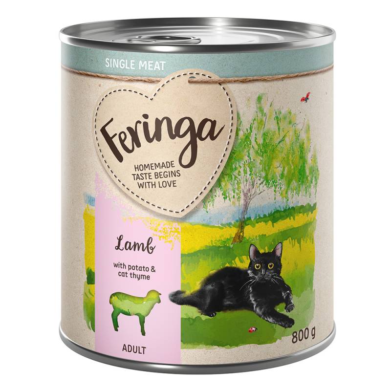 Feringa Single Meat Menü 12 x 800 g - Lamm mit Kartoffel & Katzengamander von Feringa