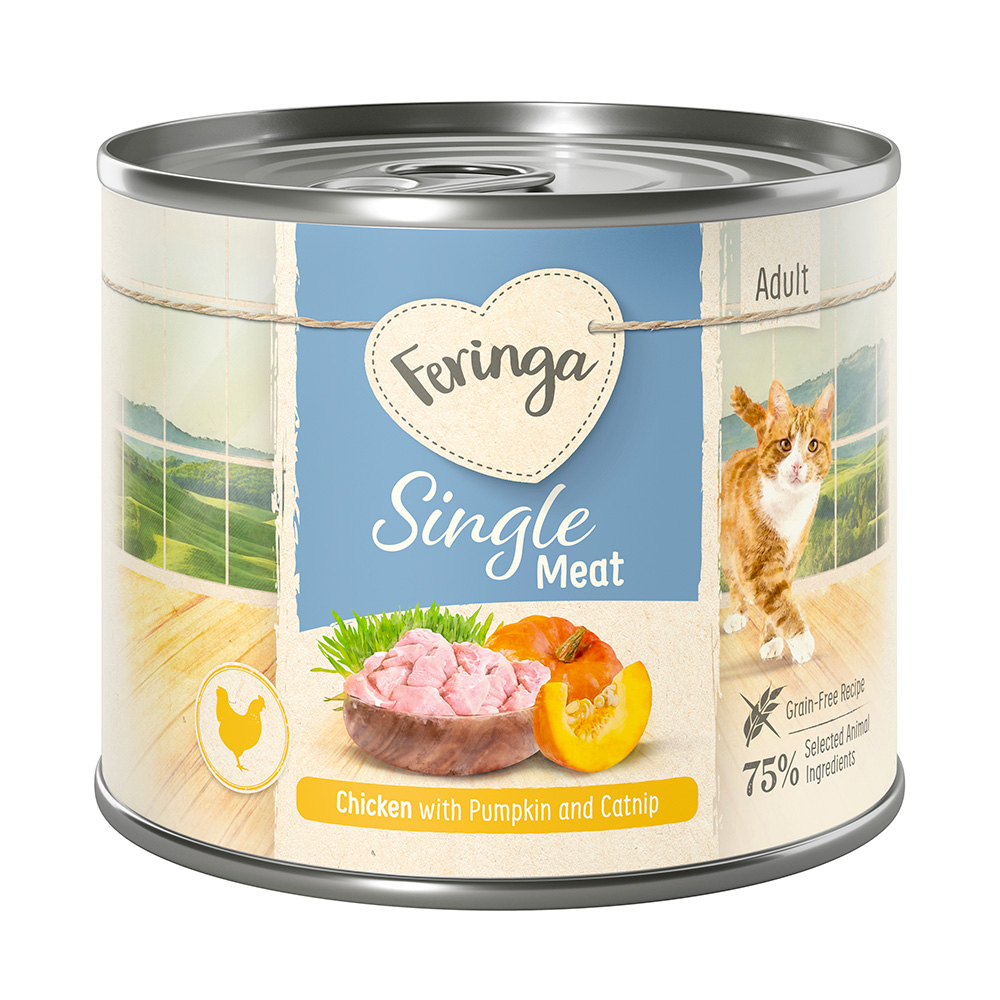 Feringa Single Meat Menü 6 x 200 g - Huhn mit Kürbis & Katzenminze Feringa Single Meat Menü 6 x 200 g - Huhn mit Kürbis & Katzenminze von Feringa