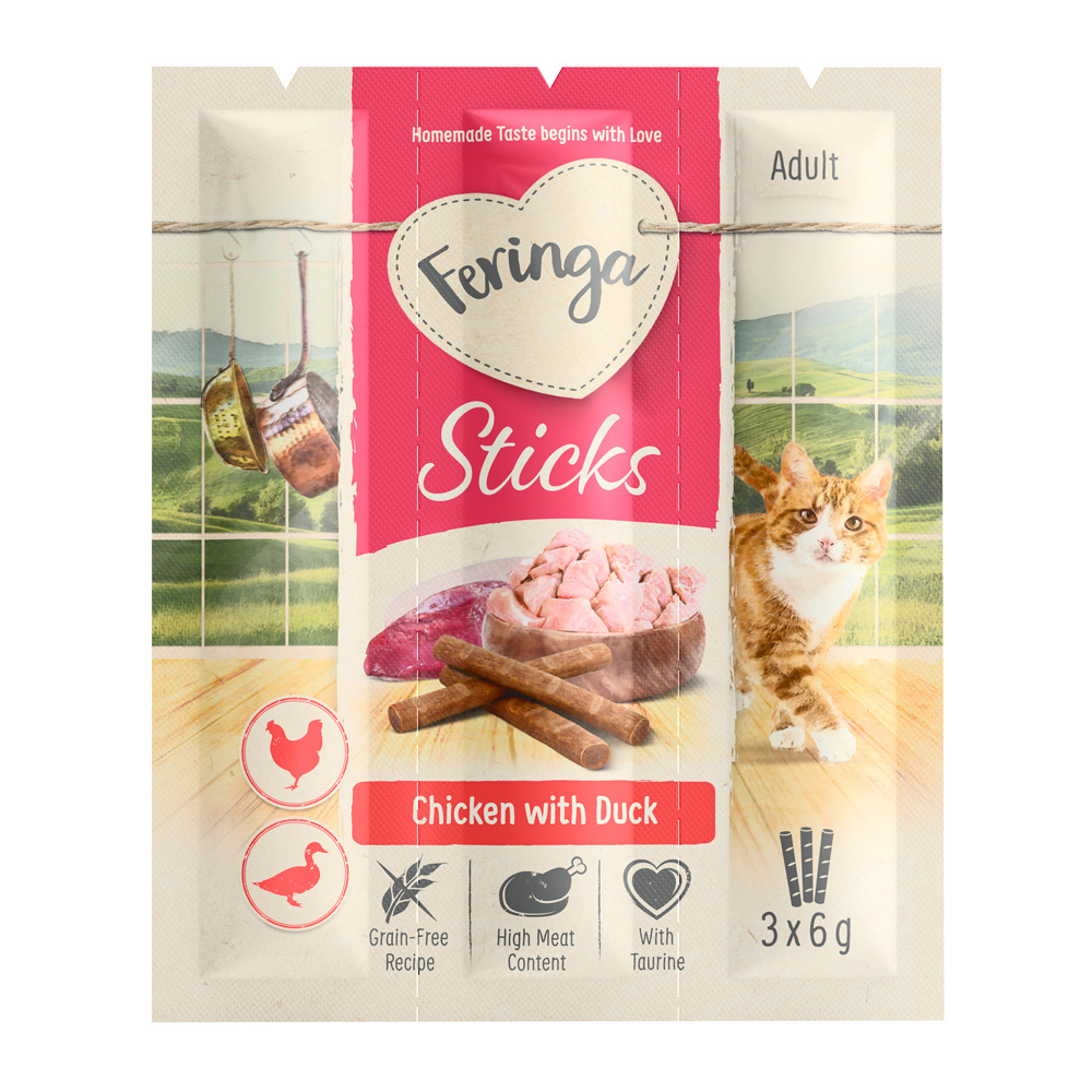 Feringa Sticks Huhn & Ente 3 x 6 g Feringa Sticks Huhn & Ente 3 x 6 g von Feringa