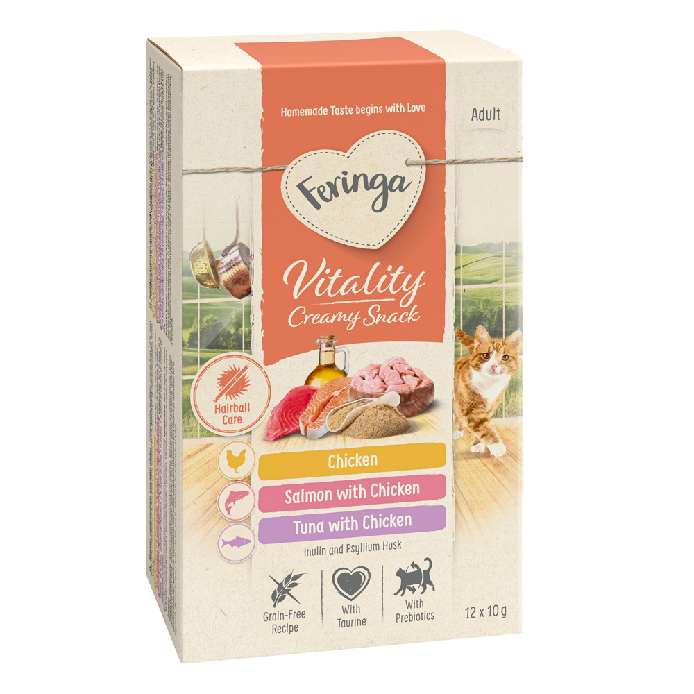 Feringa Vitality Creamy Snacks - Mix: 3 Sorten (12 x 10 g) von Feringa