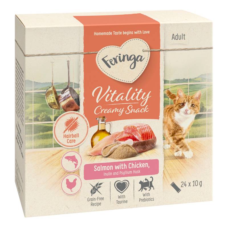 Feringa Vitality Creamy Snacks Sonderpreis!  - Lachs mit Huhn (24 x 10 g) von Feringa