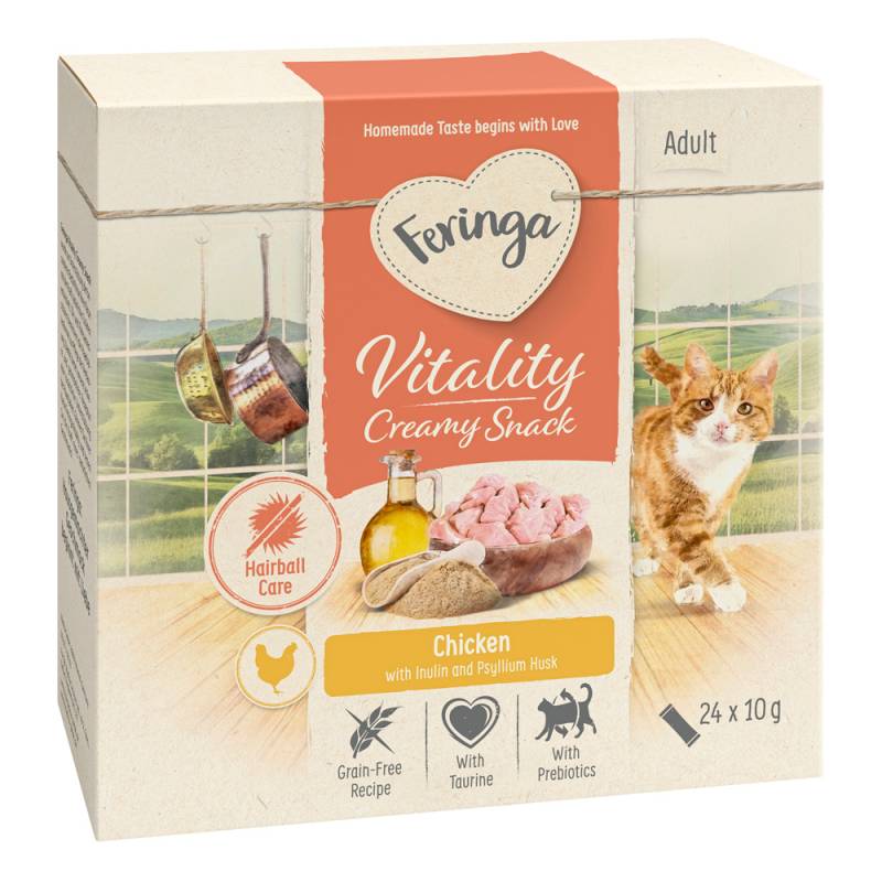 Sparpaket Feringa Vitality Creamy Snacks - Huhn (48 x 10 g) von Feringa