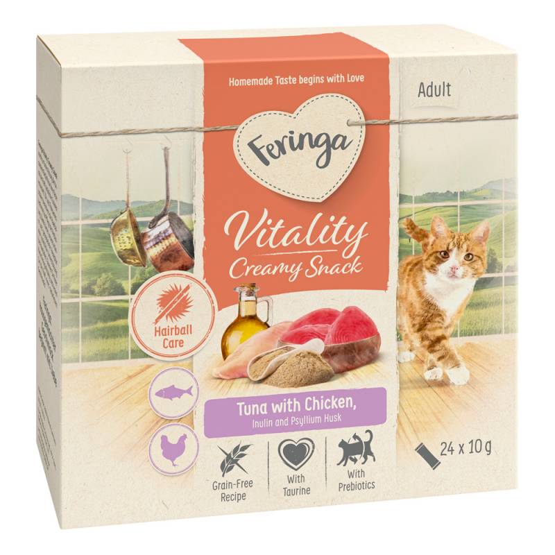 Sparpaket Feringa Vitality Creamy Snacks - Thunfisch mit Huhn (48 x 10 g) von Feringa