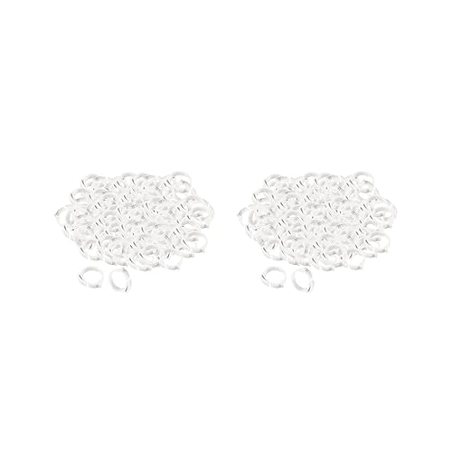 2 Set 100 x Hühnerbeinringe 001-100 Ente Küken Beinband Clip Weiß 2,8 x 2,6 cm von Feriuzymix