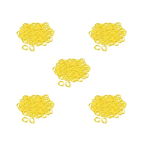 5 Set 100 x Hühnerbeinringe 001-100 Ente Küken Beinband Clip Gelb 2,8 x 2,6 cm von Feriuzymix
