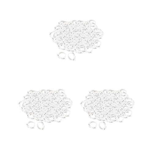 Huhnbeinringe 001-100, Entenküken, Weiß, 2,8 x 2,6 cm, 3 Sets à 100 Stück von Feriuzymix