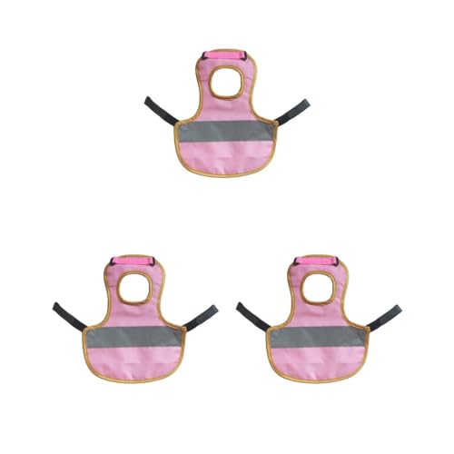 Reflektierende Weste für Haustiere, Huhn, Geflügel, Huhn, Sattel für Geflügel, Huhn, Rosa, 3er-Set von Feriuzymix