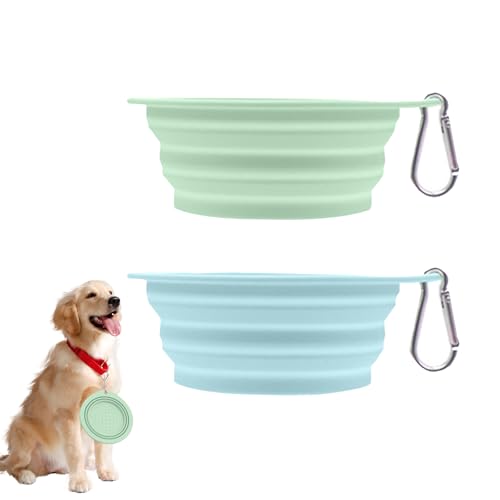 Ferizzia 2 Stück Hundenapf Faltbar, 650 ml Silikon Wassernapf, Pet Folding Bowl, Tragbare Hundereise-Napf für Reisen, Wandern, Camping Wandern Gassi Gehen, für Wasser und Futter Ferizzia 2 Stück Hundenapf Faltbar, 650 ml Silikon Wassernapf, Pet Folding Bowl, Tragbare Hundereise-Napf für Reisen, Wandern, Camping Wandern Gassi Gehen, für Wasser und Futter von Ferizzia