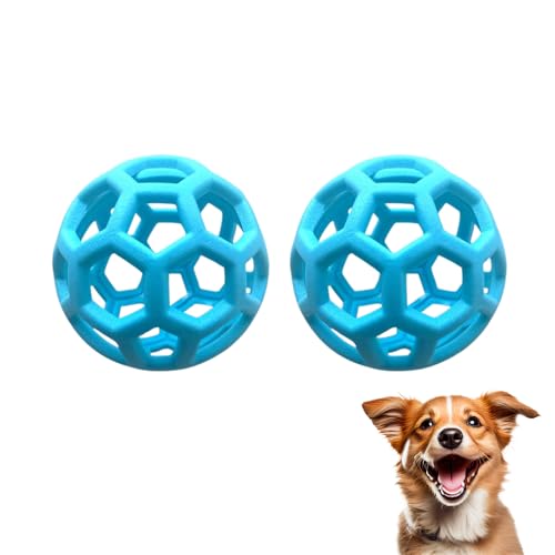 Ferizzia 2 Stück Hundespielzeug Ball, Hundeball Unzerstörbar, Hundespielzeug kauen und Beißen, Hunde Ball für Große, Mittelgroße, Kleine Hunde und Welpen, Blau Ferizzia 2 Stück Hundespielzeug Ball, Hundeball Unzerstörbar, Hundespielzeug kauen und Beißen, Hunde Ball für Große, Mittelgroße, Kleine Hunde und Welpen, Blau von Ferizzia