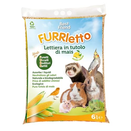 Best Friend Furrletto Kaninchenstreu aus Maiskraut, 6 l, geruchshemmend, natürlich, biologisch abbaubar, biologisch, ideal für Vögel, Frettchen, Nagetiere, Reptilien, Zitronenaroma Best Friend Furrletto Kaninchenstreu aus Maiskraut, 6 l, geruchshemmend, natürlich, biologisch abbaubar, biologisch, ideal für Vögel, Frettchen, Nagetiere, Reptilien, Zitronenaroma von Ferplast