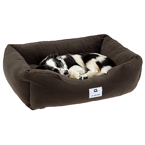 Ferplast Hundekörbchen Hundesofa Katzenbett COCCOLO Microfleece 60 Weiches Microfleece, Waschbar, Grau von Ferplast