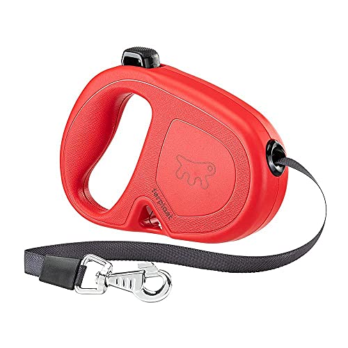 Ferplast Hundeleine Flippy ONE, Rollleine mittelgroße Hunde bis 25 kg. Ausziehbares Gurtband max. 5 m. Einzelner Knopf zum Verriegeln und Entriegeln, rot Ferplast Hundeleine Flippy ONE, Rollleine mittelgroße Hunde bis 25 kg. Ausziehbares Gurtband max. 5 m. Einzelner Knopf zum Verriegeln und Entriegeln, rot von Ferplast