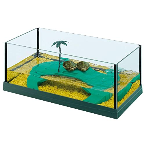 Ferplast Tartarughiera HAITI 40 Vasca in vetro per tartarughe con isola inclusa, 41,5 x 21,5 x h 16 cm von Ferplast