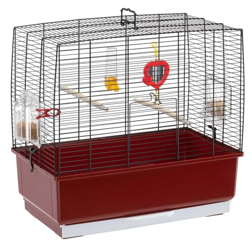 Ferplast Vogelkäfig Kanarienvogel, inkl. Vogelspielzeug, Vogel-Futternapf, Vogel-Sitzstangen, Schwarz, 49 x 30 x h 48,5 cm Ferplast Vogelkäfig Kanarienvogel, inkl. Vogelspielzeug, Vogel-Futternapf, Vogel-Sitzstangen, Schwarz, 49 x 30 x h 48,5 cm von Ferplast