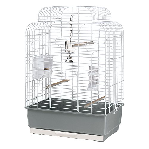 Ferplast Vogelkäfig Wellensittich Käfig Exotenkäfig, inkl. Vogelspielzeug, Vogel-Futternapf, Vogel-Sitzstangen, Weiß, 50 x 30 x h 75,5 cm. Ferplast Vogelkäfig Wellensittich Käfig Exotenkäfig, inkl. Vogelspielzeug, Vogel-Futternapf, Vogel-Sitzstangen, Weiß, 50 x 30 x h 75,5 cm. von Ferplast