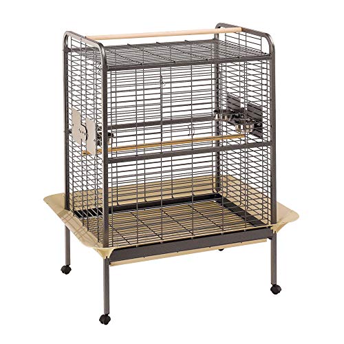 Ferplast Papageienkäfig, Papageien Freisizt EXPERT 100 mit Rädern, Kratzfest, Robust, Kantenschutz, Schutzgitter, 125 x 100 x h 156 cm. von Ferplast