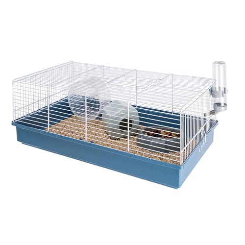 Ferplast Nagetierkäfig CRICETI 11 für Hamster, aus Metall, inklusive Zubehör: Futterkrippe, Trinkflasche, Haus, Rad. 57,5x31xh21,5cm von Ferplast