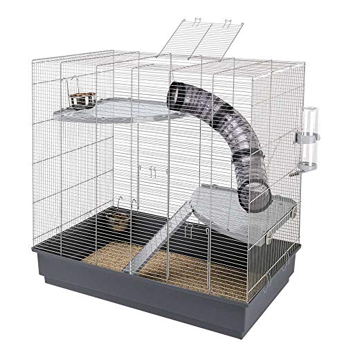 Ferplast Jenny Rattenkäfig Kleintierkäfig, Käfig Ratten 80 x 50 x h 79,5 cm grau von Ferplast