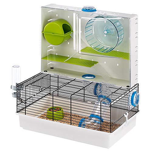 Ferplast Hamsterkäfig, OLIMPIA Nagerkäfig, Kleintierkäfig, Hamsterzubehör inklusive, 46 x 30 x h 54 cm. von Ferplast