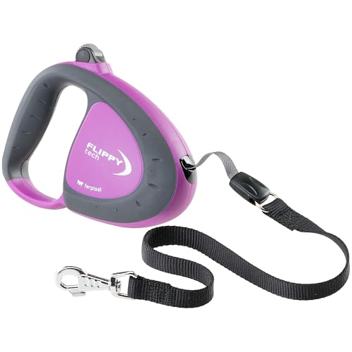 Ferplast Hundeleine Flippy TECH, Rollleine große Hunde bis 50 kg. Ausziehbares Gurtband max. 5 m. Einzelner Sperr- und Entriegelungsknopf, Lila Ferplast Hundeleine Flippy TECH, Rollleine große Hunde bis 50 kg. Ausziehbares Gurtband max. 5 m. Einzelner Sperr- und Entriegelungsknopf, Lila von Ferplast