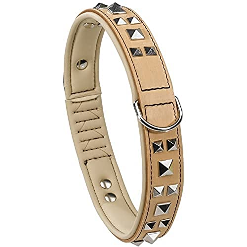 Ferplast Leder Hundehalsband GIOTTO LUXOR aus echtem Leder mit silbernen Nieten, Halsumfang: 40-44 cm., Breite 25 mm. Beige Ferplast Leder Hundehalsband GIOTTO LUXOR aus echtem Leder mit silbernen Nieten, Halsumfang: 40-44 cm., Breite 25 mm. Beige von Ferplast