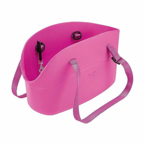 Ferplast Hundetragetasche für kleine Hunde und Katzen with-ME SMALL, Transporttasche für Haustiere, Hundetasche, verstellbare Trageriemen, Sicherheitsgurt inklusive, 14 x 35 x H 22 cm Viola von Ferplast