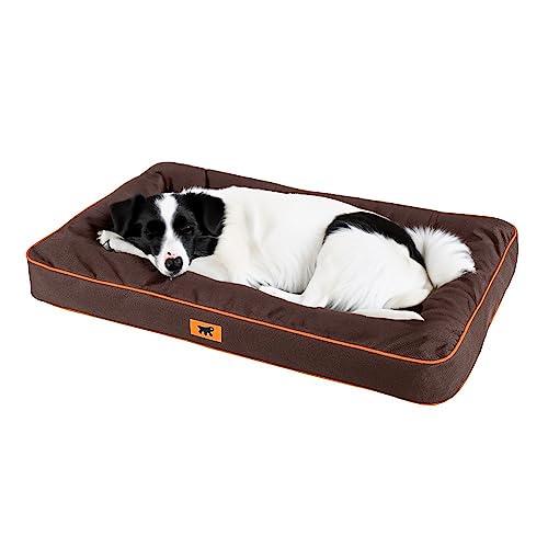 Ferplast Hundematte Groß - Orthopädisches Hundebett - Hundebett Waschbar & Kratzfest - Hundekissen - Hundebett Flauschig - Herausnehmbare Polsterung - Polo - 95 x 60 x h 8 cm, L, BRAUN Ferplast Hundematte Groß - Orthopädisches Hundebett - Hundebett Waschbar & Kratzfest - Hundekissen - Hundebett Flauschig - Herausnehmbare Polsterung - Polo - 95 x 60 x h 8 cm, L, BRAUN von Ferplast