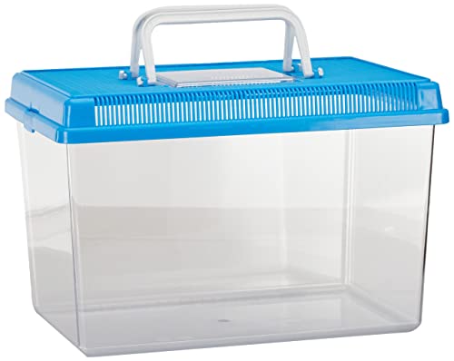 Ferplast Aquarium aus Kunststoff für Fische GEO Large Tank 6 L Behälter für Kleintiere Aquarium Terrarium Insekten Schildkröten, Robuster Kunststoff, 30 x 20 x 20,3 cm, blau von Ferplast