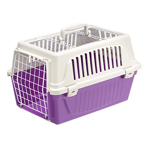 Ferplast Atlas 10 Transportbox für Katzen und Hunde, Oben zu öffnen, violett, 19-inch von Ferplast