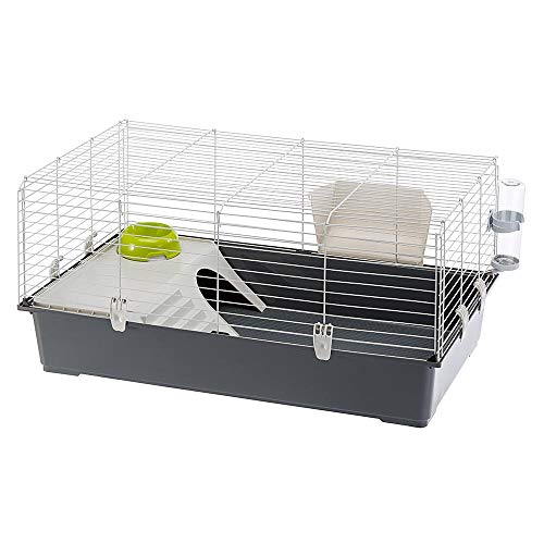 Ferplast Cavie Käfig für Meerschweinchen und Kaninchen, Haustierkäfig mit allem Zubehör, um Ihnen den Einstieg zu erleichtern von Ferplast