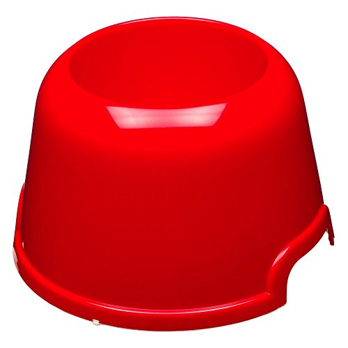 Ferplast Ciotole per Cani con Antiscivolo, Ciotola Alta Cane, Cibo e Acqua, Crocchette, Cibo Secco e Umido, Capacità 0,5 Litri, PARTY 14 Ciotola Cane in Plastica, Rosso von Ferplast