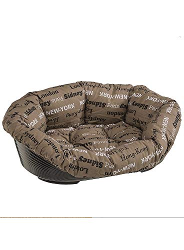 Ferplast Cuccia Cane e Gatto con Cuscino SOFA' 6 in Cotone Lavabile, Lettino per Cani Gatti da Interno Imbottito, Cesta in Plastica, Fondo Forato e Poggiamento, Antiscivolo, 73 x 55 x h 27 cm, Marrone Ferplast Cuccia Cane e Gatto con Cuscino SOFA' 6 in Cotone Lavabile, Lettino per Cani Gatti da Interno Imbottito, Cesta in Plastica, Fondo Forato e Poggiamento, Antiscivolo, 73 x 55 x h 27 cm, Marrone von Ferplast