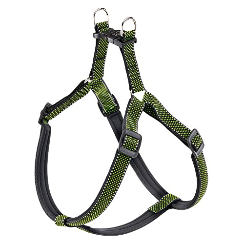 Ferplast Daytona Deluxe Hundegeschirr, großes Nylon-Hundegeschirr, Hundegeschirr mit weicher Polsterung, Verstellbar, Reflektierend. Schwarz-Grün Ferplast Daytona Deluxe Hundegeschirr, großes Nylon-Hundegeschirr, Hundegeschirr mit weicher Polsterung, Verstellbar, Reflektierend. Schwarz-Grün von Ferplast