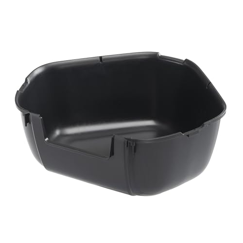 Ferplast Eck-Katzentoilette, Katzenklo XL, aus Kunststoff mit hohem Rand, schnell und einfach zu reinigen, L 56,5 x W 50 x H 21,5 cm, Schwarz von Ferplast