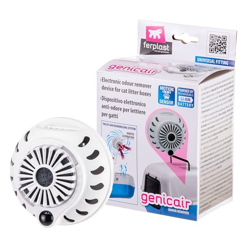 Ferplast Elektrischer Katzenklo-Deodorant GENICAIR, Automatischer Geruchsentferner für Katzentoilette, mit Magnetbefestigung, Bewegungssensor, USB-Wiederaufladbar, Geruchsentfernender Filter Ferplast Elektrischer Katzenklo-Deodorant GENICAIR, Automatischer Geruchsentferner für Katzentoilette, mit Magnetbefestigung, Bewegungssensor, USB-Wiederaufladbar, Geruchsentfernender Filter von Ferplast