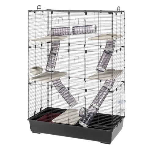 Ferplast Frettchenkäfig SARA Tower, Chinchillakäfig, Frettchenkäfig, Kleintierkäfig, 6 Etagen, mit Tunneln, Plattformen und Zubehör, 99,5 x 53 x H 152 cm, mit Tür und Griffen Ferplast Frettchenkäfig SARA Tower, Chinchillakäfig, Frettchenkäfig, Kleintierkäfig, 6 Etagen, mit Tunneln, Plattformen und Zubehör, 99,5 x 53 x H 152 cm, mit Tür und Griffen von Ferplast