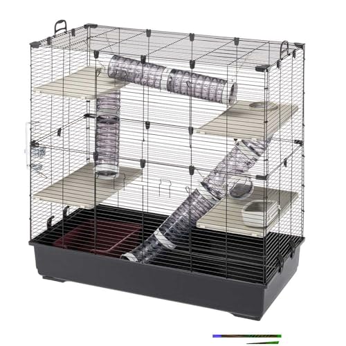 Ferplast Frettchenkäfig SARA XL, Chinchillakäfig, Frettchenkäfig, Kleintierkäfig, 4 Etagen, mit Tunneln, Plattformen und Zubehör, 99,5 x 53 x H 108 cm, mit Tür und Griffen Ferplast Frettchenkäfig SARA XL, Chinchillakäfig, Frettchenkäfig, Kleintierkäfig, 4 Etagen, mit Tunneln, Plattformen und Zubehör, 99,5 x 53 x H 108 cm, mit Tür und Griffen von Ferplast