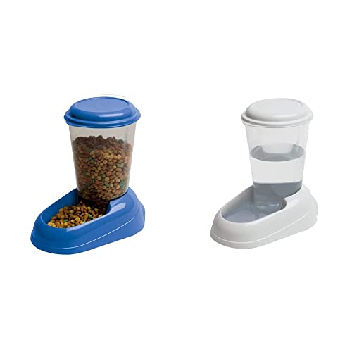 Ferplast Futterspender und Wasserspender für Hunde und Katzen Zenith und Nadir, Spender mit 3 Liter Fassungsvermögen für mittelkleine Haustiere von Ferplast