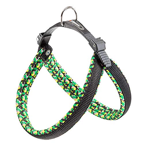 Ferplast Geschirr für mittelgroße Hunde AGILA Fantasy 3 Hundegeschirr mit weicher Polsterung, Schnellverschluss und Befestigungssystem, Brustumfang 42–50 cm. Fantasie von Ferplast