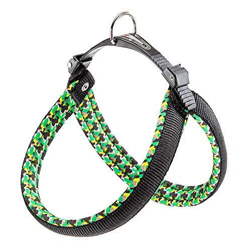 Ferplast Geschirr für mittelgroße Hunde AGILA Fantasy 4 Hundegeschirr mit weicher Polsterung, Schnellverschluss und Befestigungssystem, Brustumfang 44–52 cm. Fantasie von Ferplast