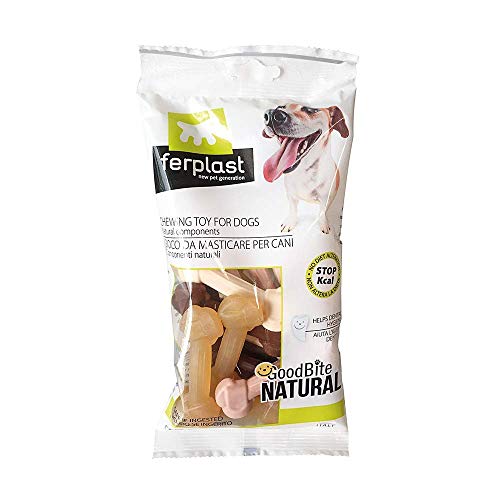 Ferplast Goodbite Natural Hundespielzeug, Knochen, Größe XS, 4 Geschmacksrichtungen, Huhn, Rind, Schinken, Getreide für Hunde, klein, 3 – 5 kg, natürlich, 16 Stück à 15 g, für Hunde, 1 Einheit Ferplast Goodbite Natural Hundespielzeug, Knochen, Größe XS, 4 Geschmacksrichtungen, Huhn, Rind, Schinken, Getreide für Hunde, klein, 3 – 5 kg, natürlich, 16 Stück à 15 g, für Hunde, 1 Einheit von Ferplast