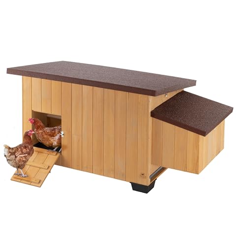 Ferplast Hühnerstall KOCCA 100 FSC-Holzkäfig, Geeignet für Bis zu 5 Hühner, Eierfach, Herausziehbare Schale, Öffnungsdach, Isolierfüße, Leicht zu Reinigen, 146,5 x 72 x h 77 cm Ferplast Hühnerstall KOCCA 100 FSC-Holzkäfig, Geeignet für Bis zu 5 Hühner, Eierfach, Herausziehbare Schale, Öffnungsdach, Isolierfüße, Leicht zu Reinigen, 146,5 x 72 x h 77 cm von Ferplast