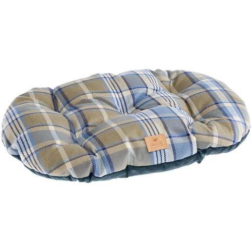 Ferplast Hundebett Hundekissen Katzenkissen Hundesofa für kleine Hunde, Katzenbett, 78 x 50 x 15 cm Waschbar Blau von Ferplast