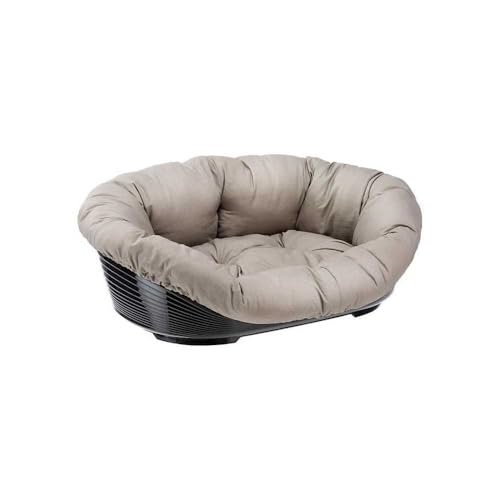 Ferplast Hundebett Hundesofa Katzenbett Hundematte Sofa' 6 Kunststoffkorb mit Waschbarem Gepolstertem Hundekissen, 73 x 55 x h 27 cm. von Ferplast