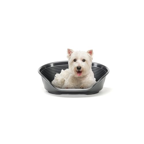 Ferplast Hundebett Katzenbett Kunststoff-Hundebett klein Hundeliege waschbar Hundekorb atmungsaktiv rutschfest Siesta Deluxe, 54 x 35 x h 21,5 cm, Schwarz Ferplast Hundebett Katzenbett Kunststoff-Hundebett klein Hundeliege waschbar Hundekorb atmungsaktiv rutschfest Siesta Deluxe, 54 x 35 x h 21,5 cm, Schwarz von Ferplast