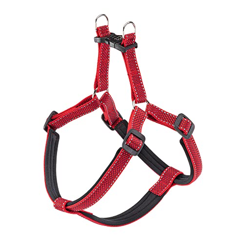 Ferplast Hundegeschirr Daytona Deluxe, Hundegeschirr aus Nylon, mittelgroß/groß, Hundegeschirr mit weicher Polsterung, Verstellbar, Reflektierend. Rot-Schwarz Ferplast Hundegeschirr Daytona Deluxe, Hundegeschirr aus Nylon, mittelgroß/groß, Hundegeschirr mit weicher Polsterung, Verstellbar, Reflektierend. Rot-Schwarz von Ferplast